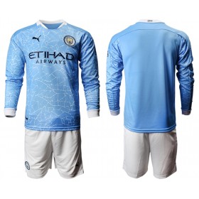 Camisolas de futebol Manchester City Criança Equipamento Principal 2020/21 Manga Comprida